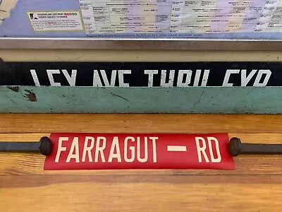 Ny Nyc Brooklyn Bus Roll Sign Farragut Road Foster Vintage Urban Transit Art • $149.95