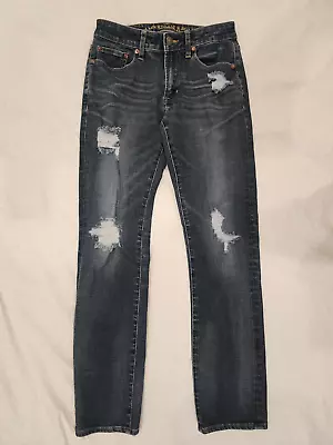 Mens 28x32 American Eagle Extreme Flex 4 Jeans: Slim Straight Fit Distressed • $18.95