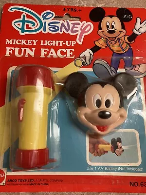 Vintage Mickey Mouse Light-Up Fun Face Mattel Arco Toys • $9.50