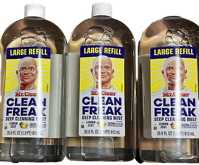 3-refills 30.9 Oz Mr. Clean Clean Freak Deep Cleaning Mist Lemon Zest • $55