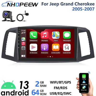 10.1  Android13 Wireless CarPlay Car Stereo For Jeep Grand Cherokee WK GPS Radio • $149.99