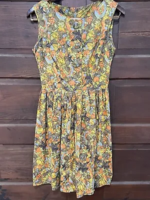 Vintage Mode O’Day Dress Brown Orange Green Yellow 50’s 60’s 70’s • $39.99