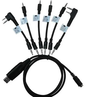 6 In 1 USB Programming Cable For Motorola HYT ICOM BAOFENG KENWOOD YAESU Radio • $14.79