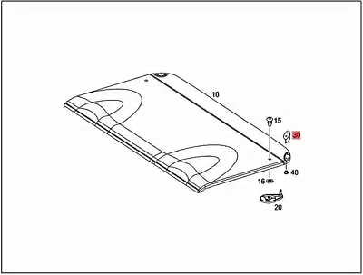 Genuine MERCEDES CL203 W203 Coupe Parcel Shelf Side Cover 2036940733 • $22.22