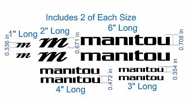 Custom Manitou Decal Set. Custom Colors. MTB Fork Shock Bike Frame Stickers • $9.50