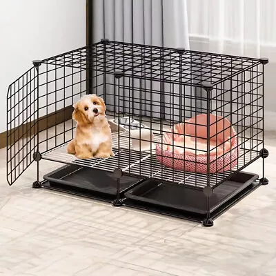 XL Large Dog Crate Pet Cage Strong Wire Kennel Pet Rabbit Crate House Playpen UK • £15.95