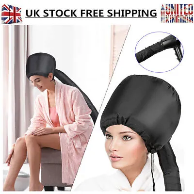 Portable Soft Hair Drying Cap Bonnet Hood Hat Womens Blow Dryer Salon Accessory • £7.98
