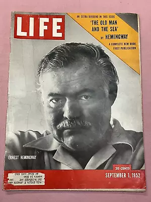 Life Magazine September 1 1952 Ernest Hemingway The Old Man And The Sea • $69.95