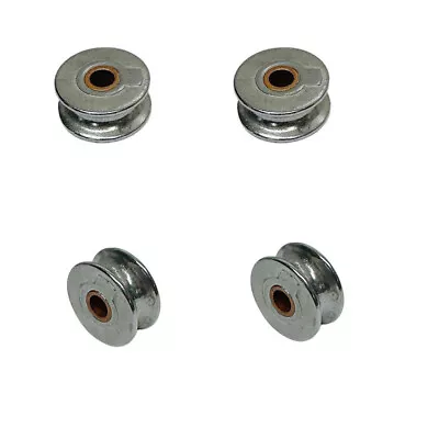 4 Pc Marine Boat Stainless Steel 1  Sheave Wire Pulley Brass Brushing 1/4  Rope • $24.99