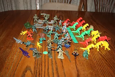 Marx MPC Timmee And Unbranded Soldiers Indians Dinosaurs And Fences • $4.99