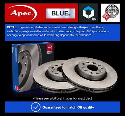 2x Brake Discs Pair Vented Front 308mm SDK6140 Apec Blue Set 7E0615301D Quality • $90.85