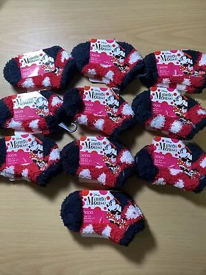 Disney Minnie Mouse 10 Pairs Toddler Girls Socks Size 2-4 Shoe Size 4-7 NEW • $12.99