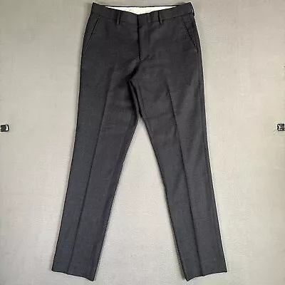 J Crew Pants Mens 32x34 Gray Bowery Slim Fit 100% Wool Lined Business Designer • $29.88
