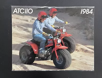 1984 Honda ATC110 3-wheeler Sales Brochure Dealer Brochure 8.5x11 Inches • $60
