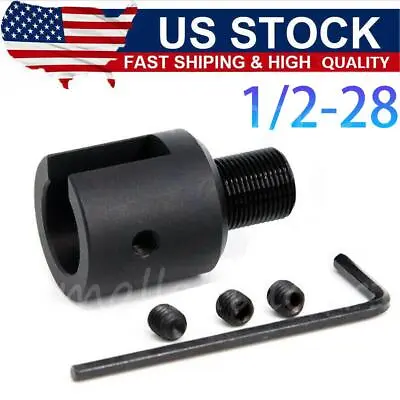For Ruger 1022 10/22 Thread Muzzle Barrel Adapter 1/2-28 1/2 X28 Aluminum Black • $7.35