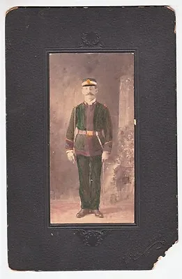 Photograph: Late 1800's Fraternal Lodge Member In Uniform With Sword • $15.49