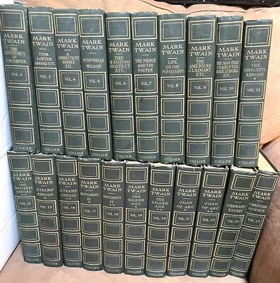 Lot Of 21 The Writings Of Mark Twain Harper & Brothers Edition Collier HC • $100