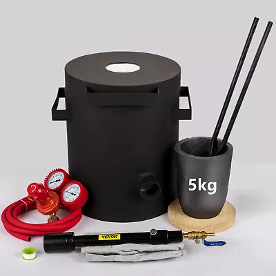 VEVOR 5KG Gas Metal Melting Furnace Propane Forge Kit Graphite Crucible Casting • $161.99