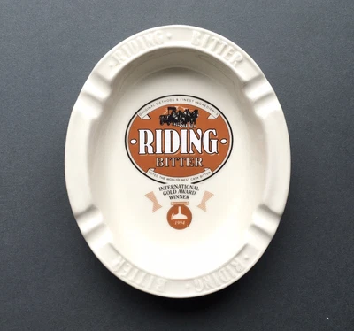 £4.99 • Buy Mansfield Brewery Riding Bitter Beer Ceramic Oval HCW Ashtray