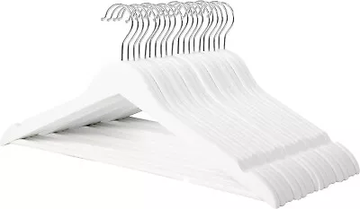 Amazon Basics Wood Suit Clothes Hangers 30-Pack White • $24.99