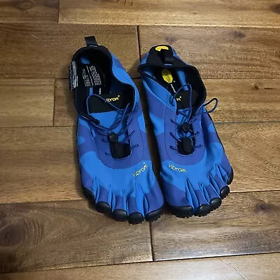 Vibram V-Alpha 19M7102 Blue Black FiveFinger Sneakers Shoes Size 12-12.5 NEW • $85