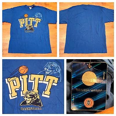 New! Vtg Pittsburgh PITT Panthers Basketball T-Shirt Mens XL Official License • $39.99