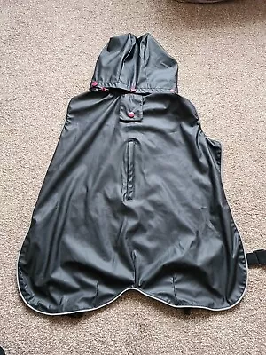  Hugo & Hudson  ~ Dog Waterproof Hooded Black Raincoat ~ M-50  • £5