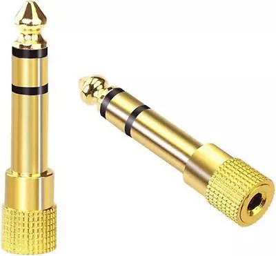 6.35Mm (1/4 Inch) Male To 3.5Mm (1/8 Inch) Female Stereo Audio Jack Adapter For • $12.49