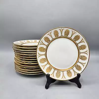 15 Vintage Richard Ginori Italian Porcelain Pompei Gold Bread & Butter Plates • $125