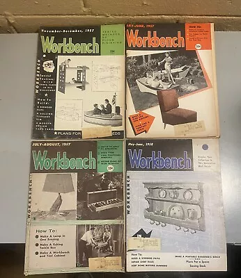 Workbench Magazine Lot Of (4) Vintage 1957 1958 Hobby Craft • $14