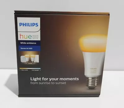 Philips Hue White Ambiance Starter Kit | 2x Bulbs | Bridge | Dimmer • $157.50