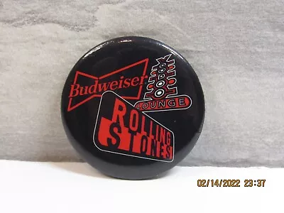 Vintage Budweiser Rolling Stones Voodoo Lounge Pinback Button Lapel/Hat Pin • $9.95