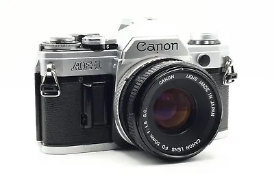 Canon AE-1 35mm SLR Film Camera With FD S.C. F1.8 50mm Lens (Read Description) • £90