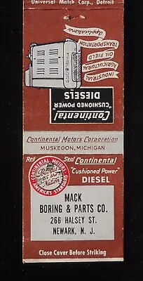 1950s Mack Boring & Parts Co. Continental Diesel Engines Muskegon MI Newark NJ • $6.23