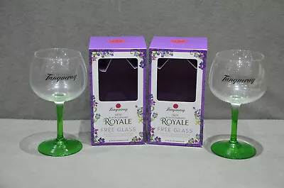 2x Tanqueray Balloon Large Green Steamed Glass Gin Bowl Goblet In Gift Box 2021 • £10.99