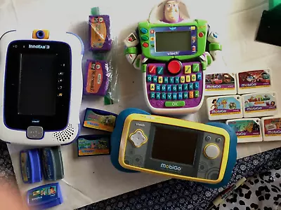 4 Vtech Handheld Systems With  Games BIG BUNDLE • $68