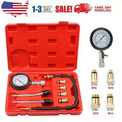 Petrol Engine Cylinder Compression Tester Kit For Automotive Motorcycle Tool Kit • $16.99