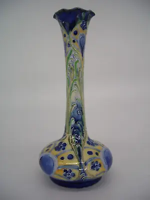 £695 • Buy Macintyre Florian Ware  Peacock  Vase Wavy Rim By William Moorcroft