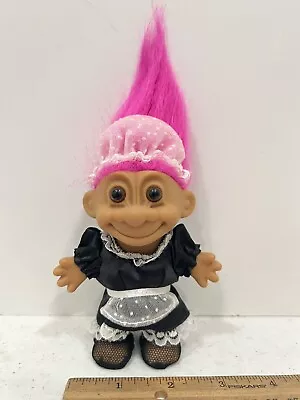 Russ Troll Doll 4.5  French Maid Hot Pink Hair • $10.99