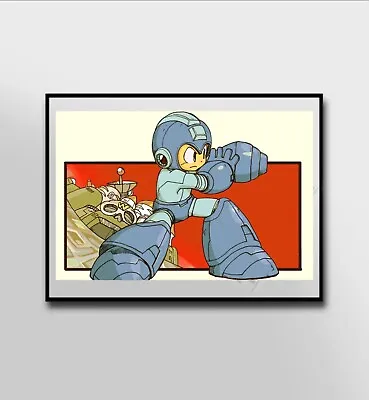 Megaman Blaster Canvas Poster Wall Art Home Decor • $129.99