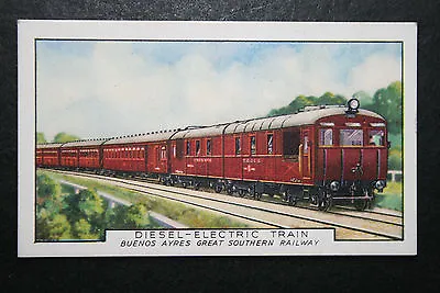 Buenos Aires Great Southern Railway   Deisel Unit   1930's Vintage Card  BD24M • £3.99