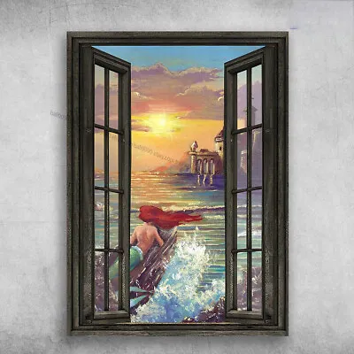 Mermaid Poster Window Poster Mermaid Ocean • $13.92