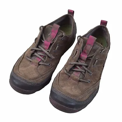 Women's Size 9.5 Merrell Mimosa Lace Cocoa Brown Leather Lace Up Trail Shoes • $24.95