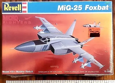 Vintage Revell MiG-25 1:144 Scale Model Kit Factory Sealed.  NIB.  1988.  • $30