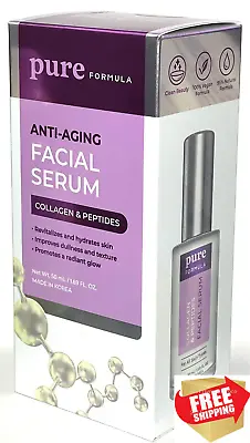 Pure Formula Facial Serum Anti-Aging Collagen & Peptides NEW • $18.89