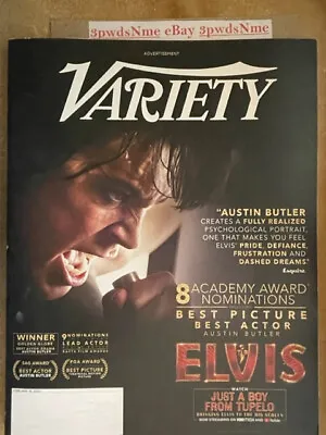 Variety Magazine - February 15 2023 - Penn Badgley - Elvis Ad Cover • $8.75