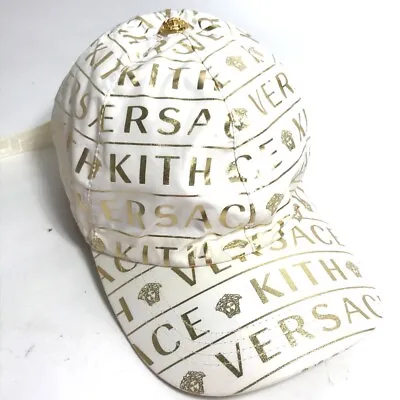 VERSACE Medusa KITH Keith Collaboration Logo Hat Cap Baseball Cap White/Gold • $412.50