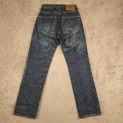Vtg Von Dutch Jeans 28 (28x33) Greaser Button Fly Slim Straight 90s Y2K USA Made • $49.99