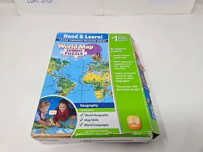 Leapfrog World Map Jumbo Puzzle Teaches World Geography Map Skills • £6.45