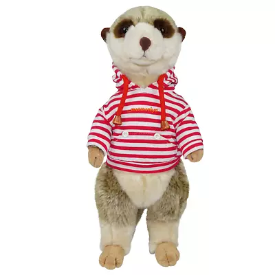 Monmoniya Meerkat Stuffed Doll Standing Red Striped Hoodie • $48